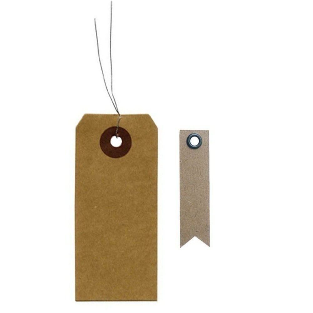 60 étiquettes kraft + 20 étiquettes kraft fanion