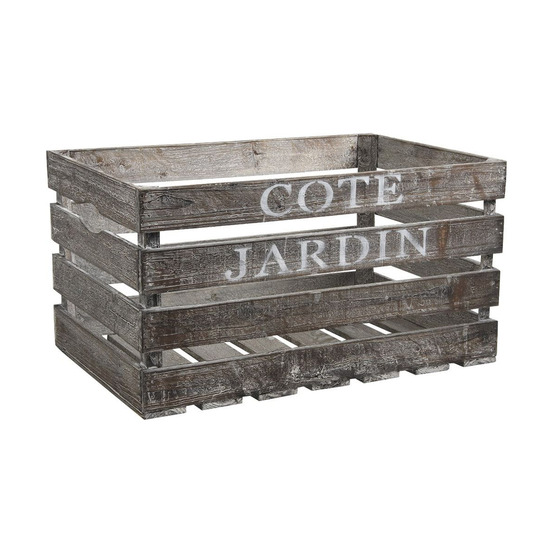 Caisse en bois côté jardin longueur 38cm