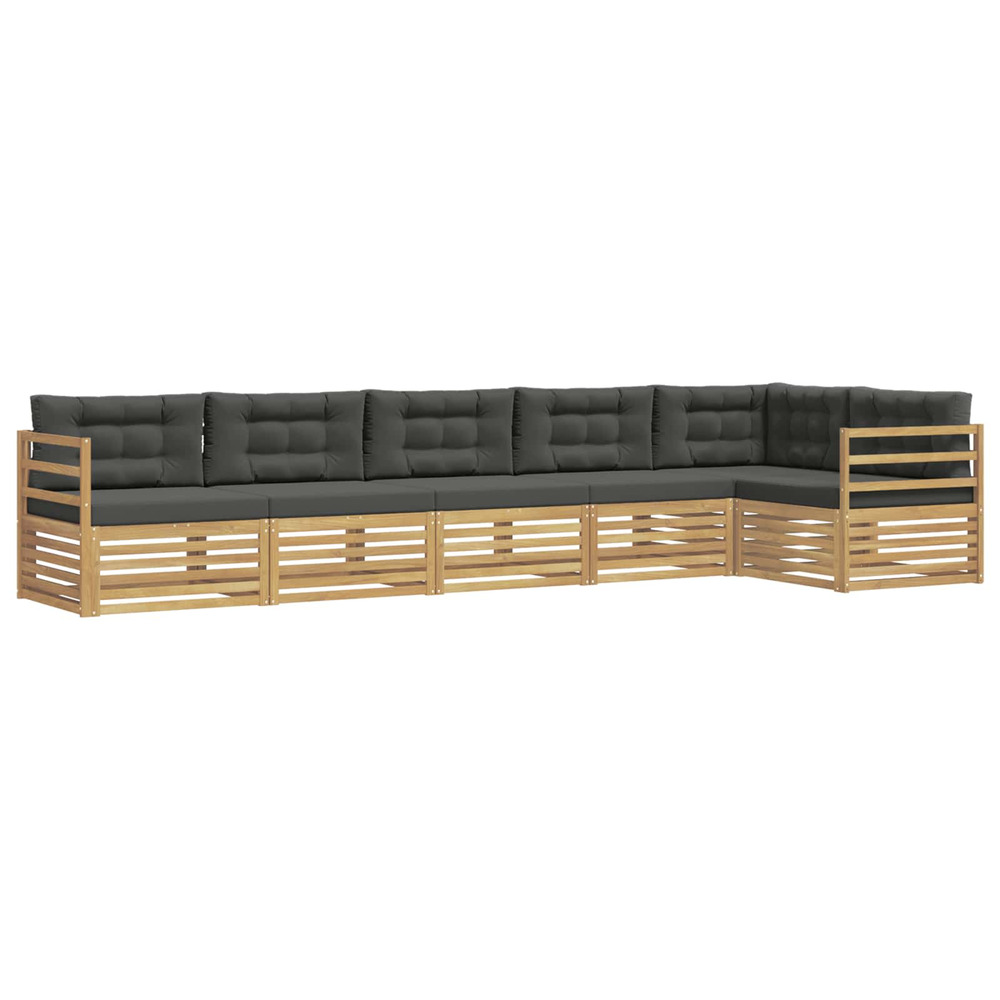 Ensemble de canapés d'extérieur 6 pcs blanc et anthracite