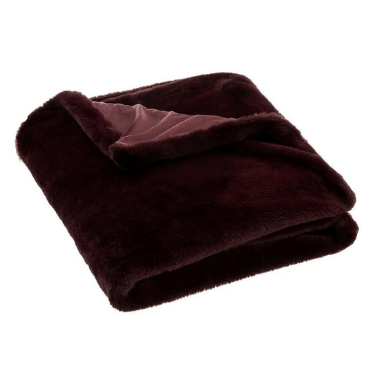 Plaid imitation fourrure