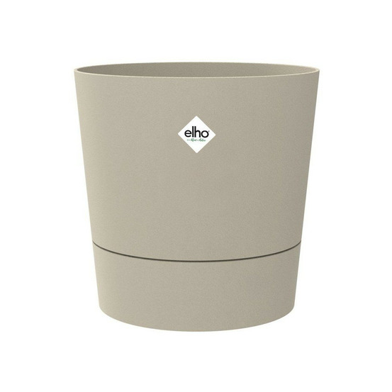 Pot de fleur rond - elho - foss rond 35 - 21 l - l 35 x b 34.5 x h 34 cm - beige - extérieur