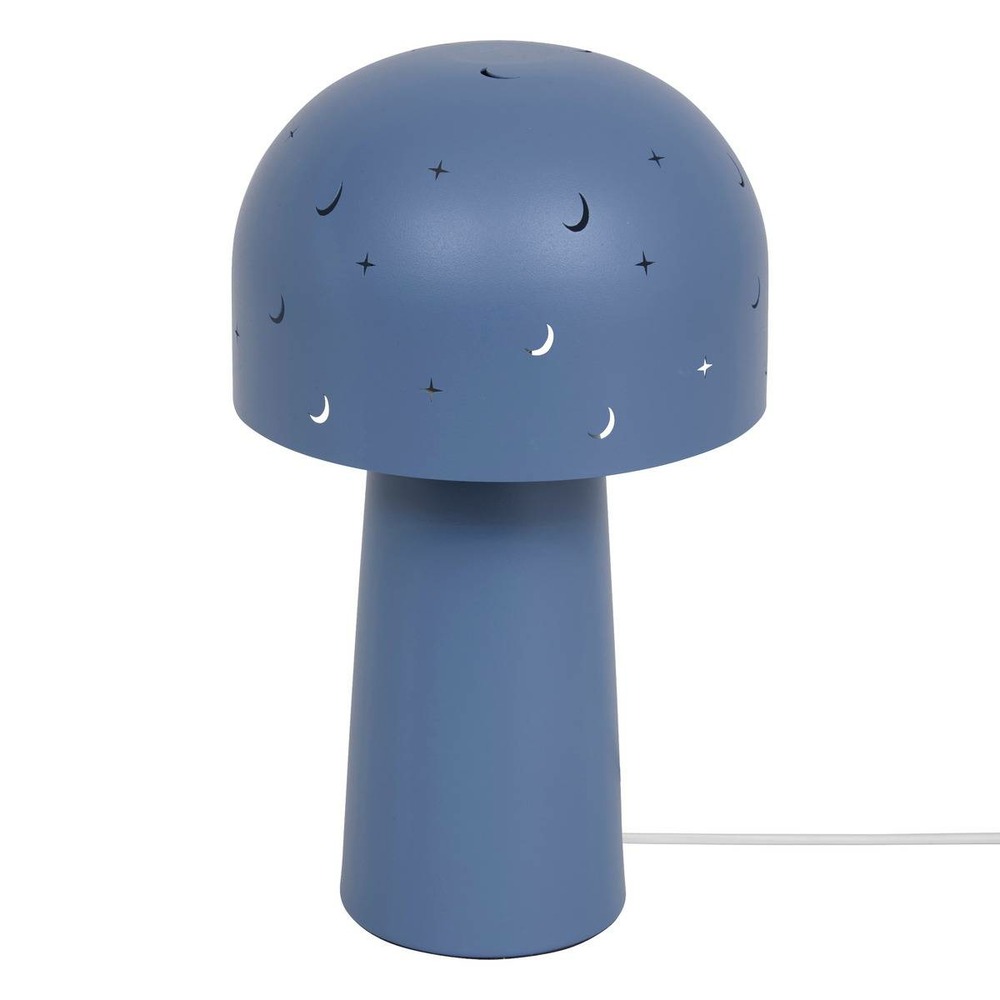 Lampe droite champignon starry h.27cm bleu