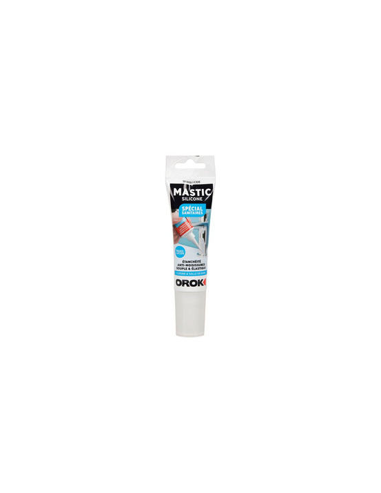 Mastic silicone spécial sanitaire 85ml transparent - orok