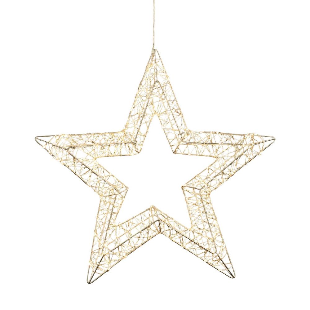 Figurine lumineuse de noël meluke1458/0050 h54x6cm - argent