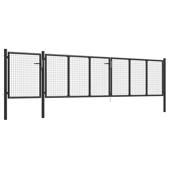 Portail de jardin acier 500 x 75 cm anthracite