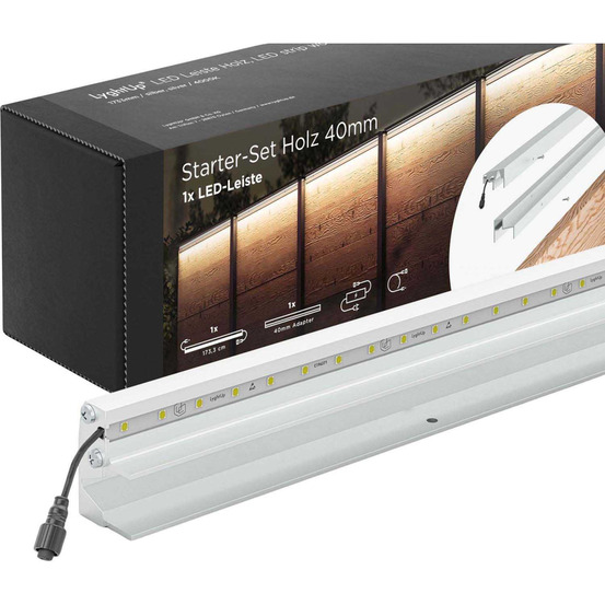 Set 1 barette lumineuse transformateur et prolongateur pour clôture en bois 1.73