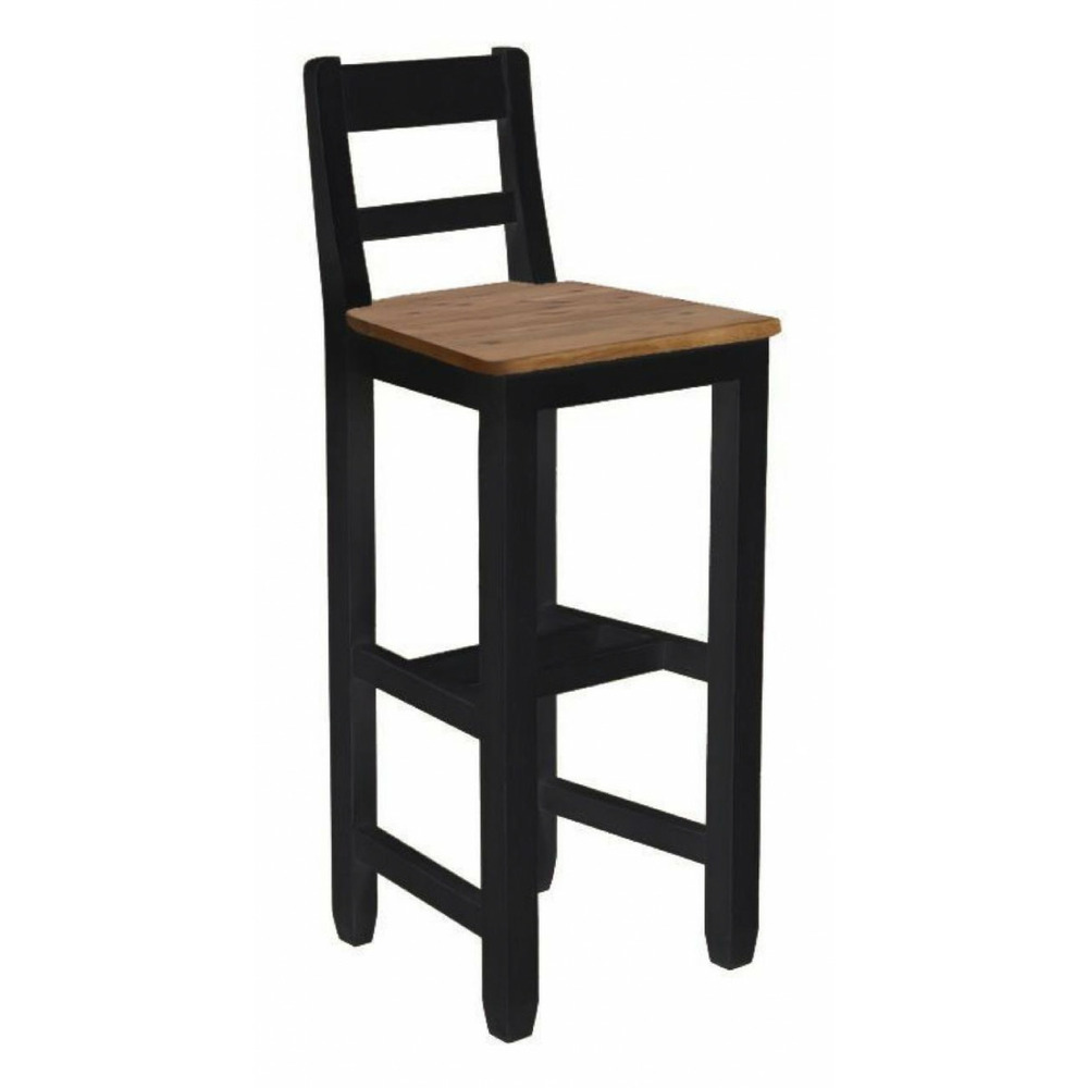 Chaise haute bois noir - brocante interior's