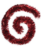 Guirlande de noël boa large 15 cm rouge longueur 2 mètres