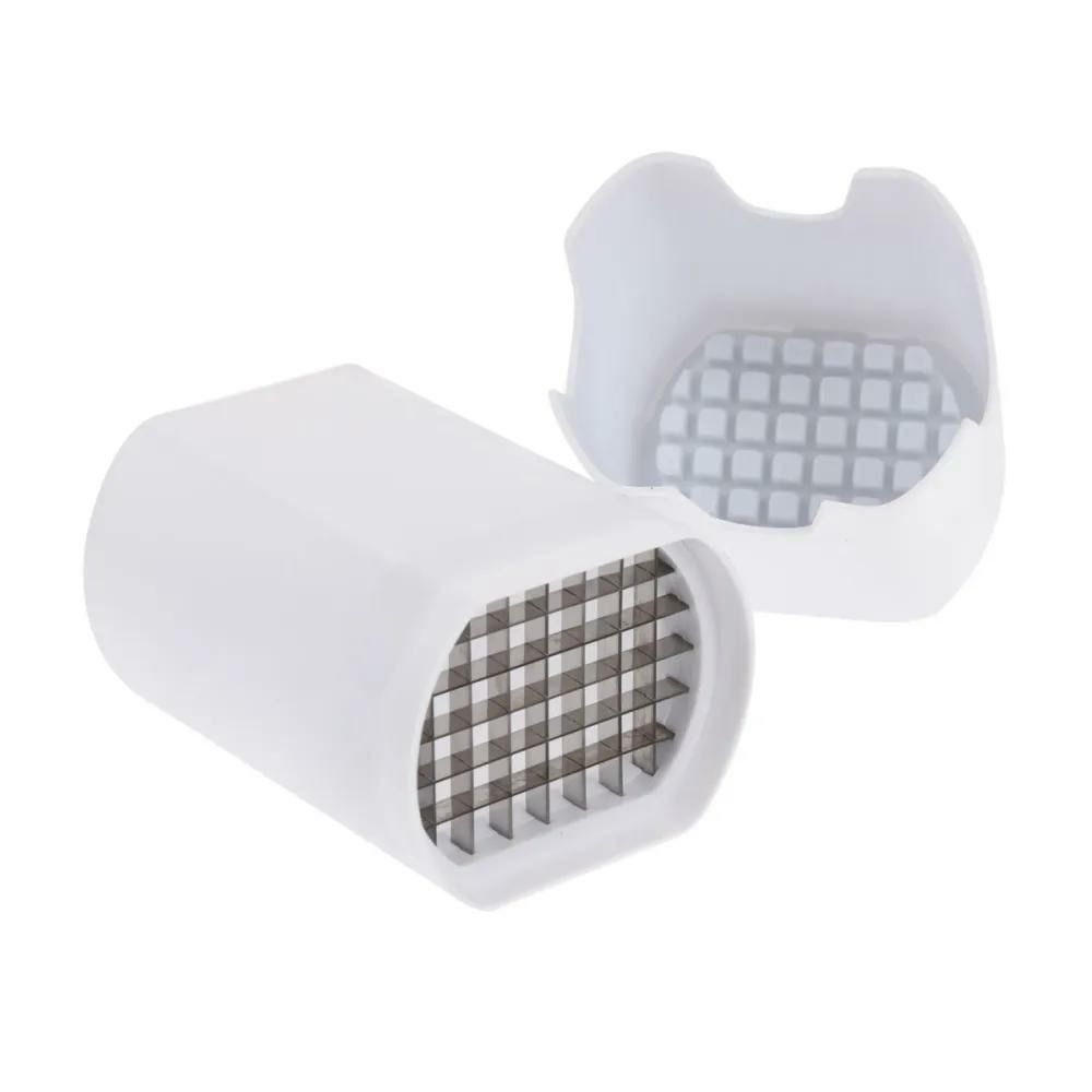 Coupe-frites en pp avec lame acier inoxydable - blanc 10x7,7x13 cm