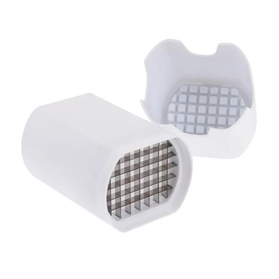 Coupe-frites en pp avec lame acier inoxydable - blanc 10x7,7x13 cm