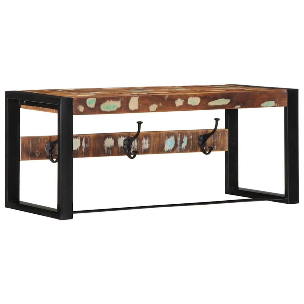 Porte-manteau multicolore 80x35x35 cm bois massif récupération
