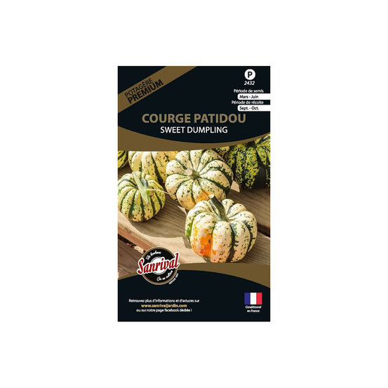 Graines potagères premium courge patidou sweet dumpling