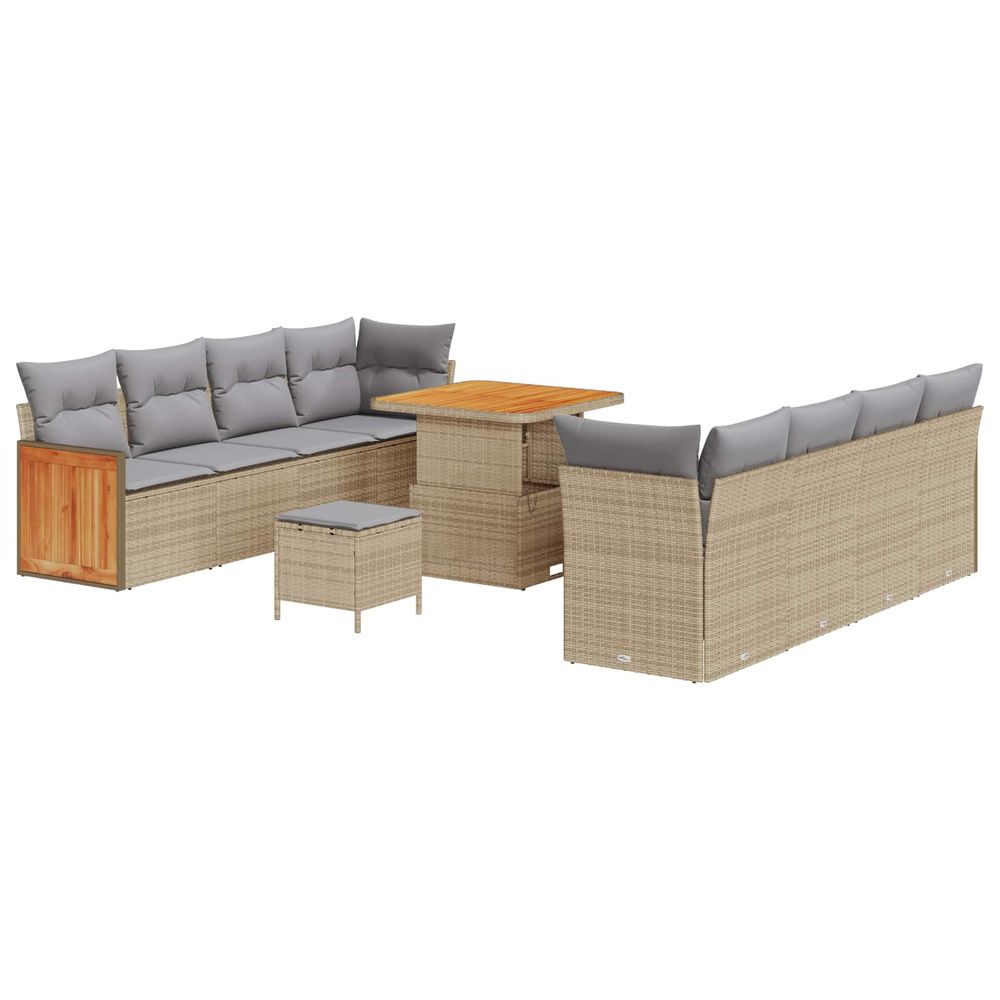 Ensemble de canapé de jardin 11 pc 11-nombre de places