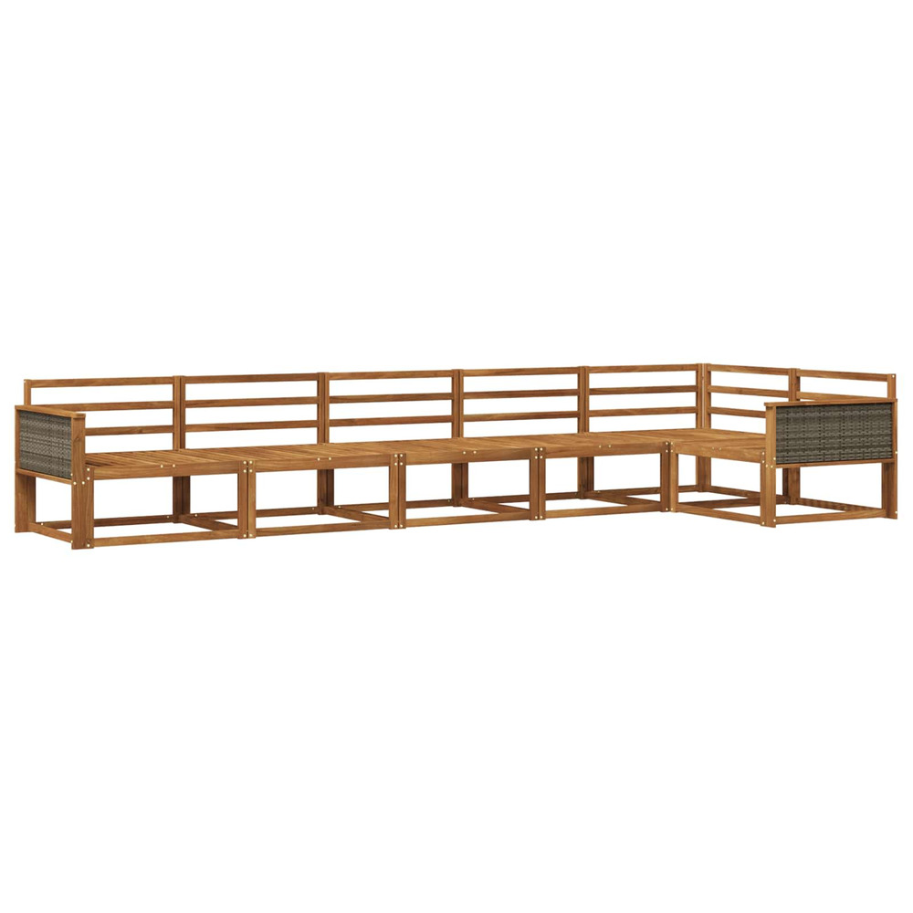 Ensemble de canapés d'extérieur 6 pcs naturel