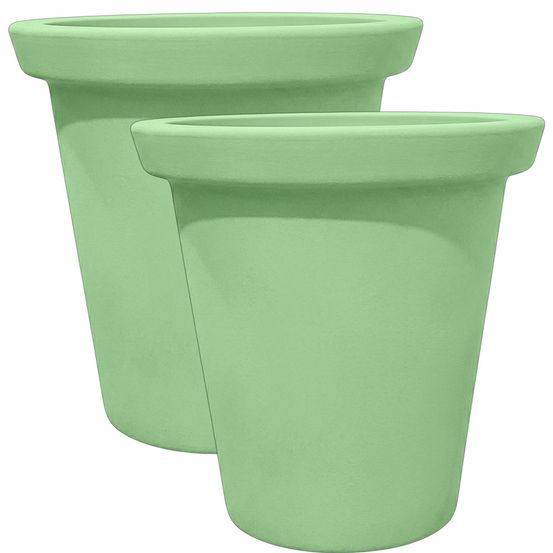 Pot de fleurs rond xxl delight 760l-lot de 2 - plast'up rotomoulage