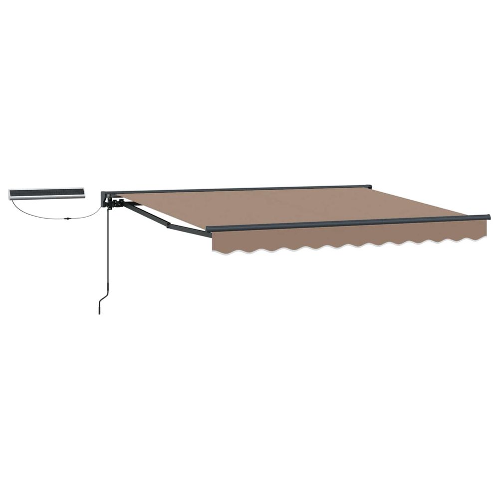 Auvent rétractable électrique taupe 4,5 × 3,5 m