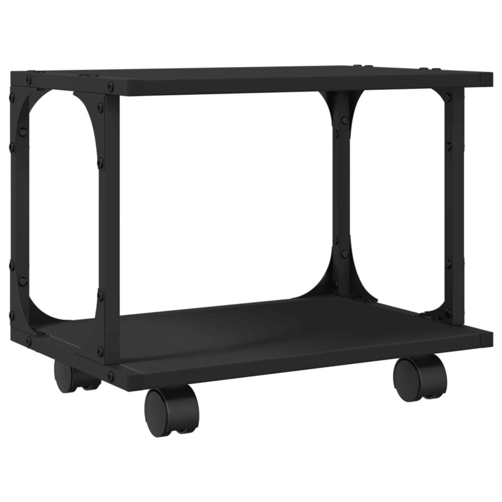 Support d'imprimante 2 niveaux noir 41x28x33,5 cm