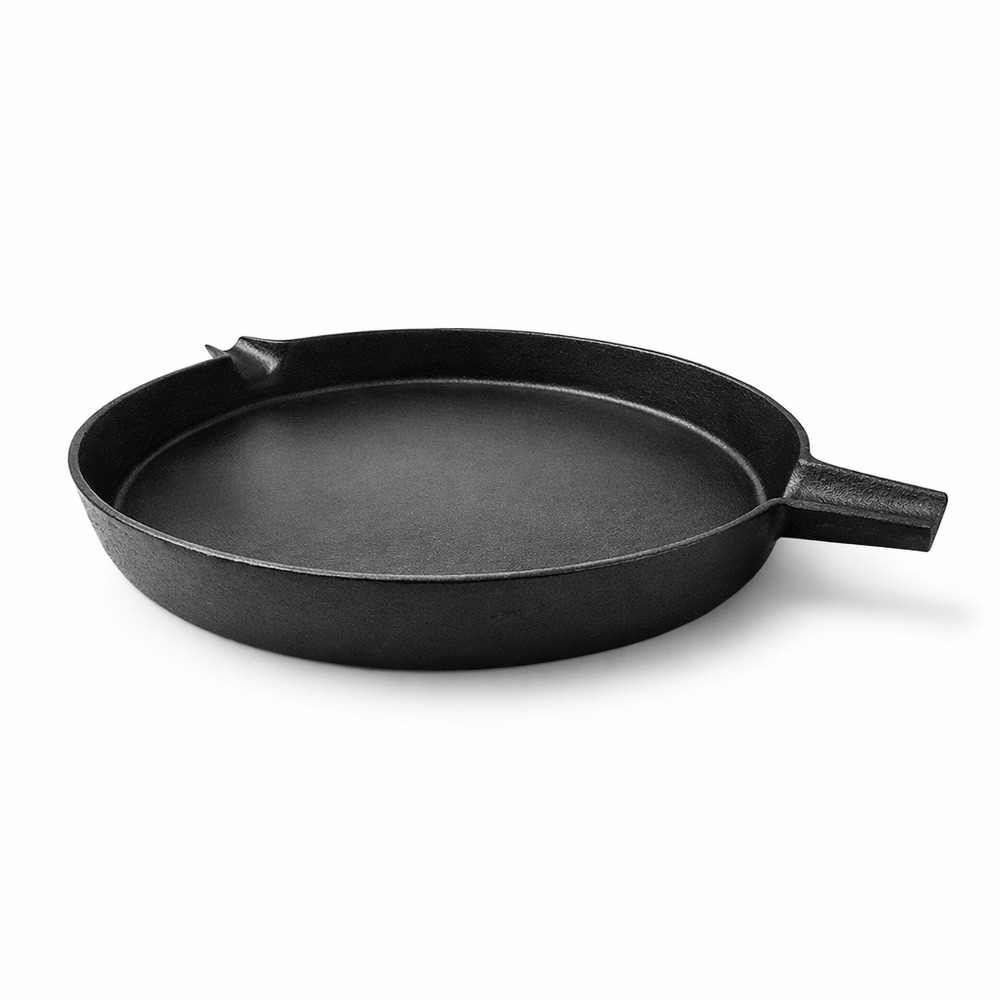 Plancha en fonte patton pour barbecue - ø 31,5 cm