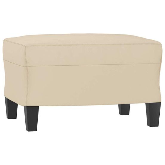 Repose-pied crème 60x50x41 cm tissu microfibre