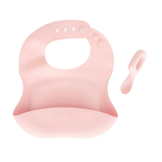Set bavoir & cuillère en silicone