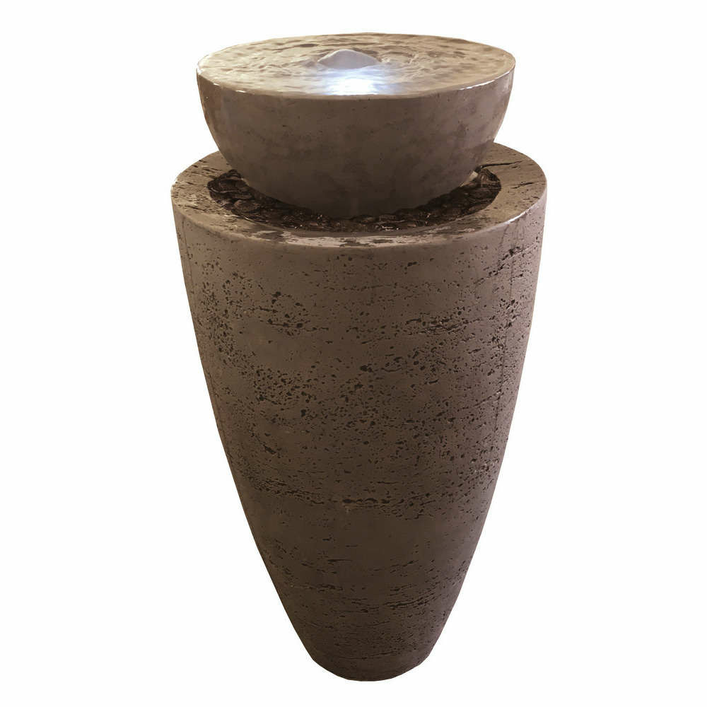 Fontaine coupole brun l 42 x 42 x h 80 cm