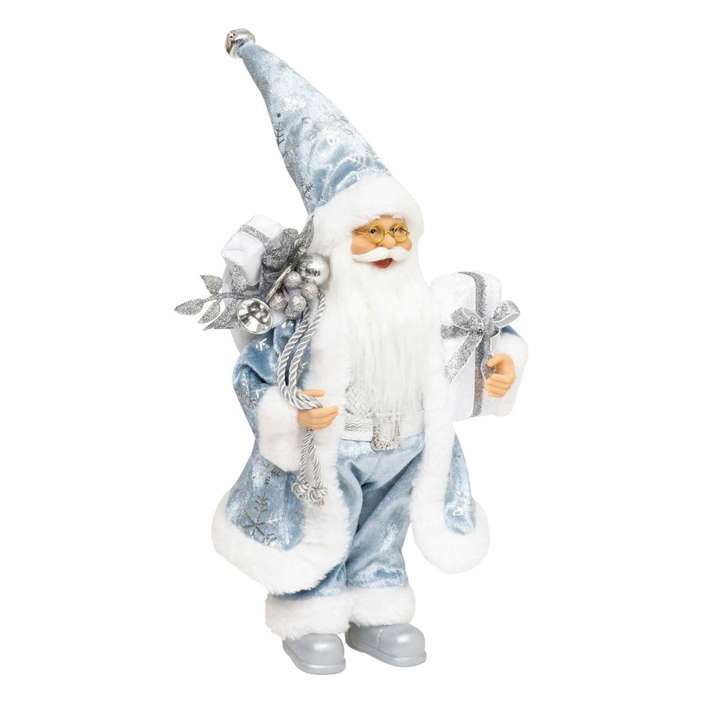 Pere noel bleu 30cm