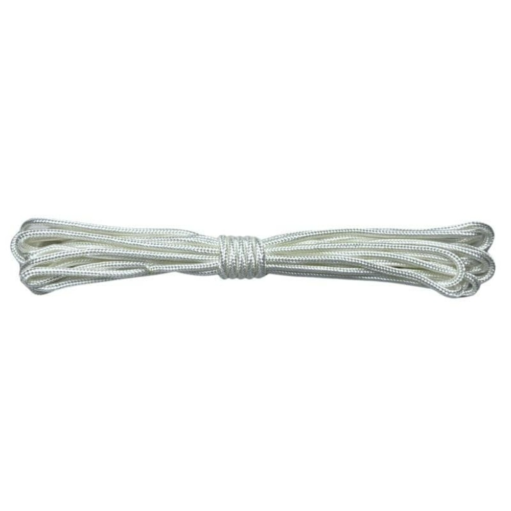 Corde de fixation en polyester tressé blanc 7.5m