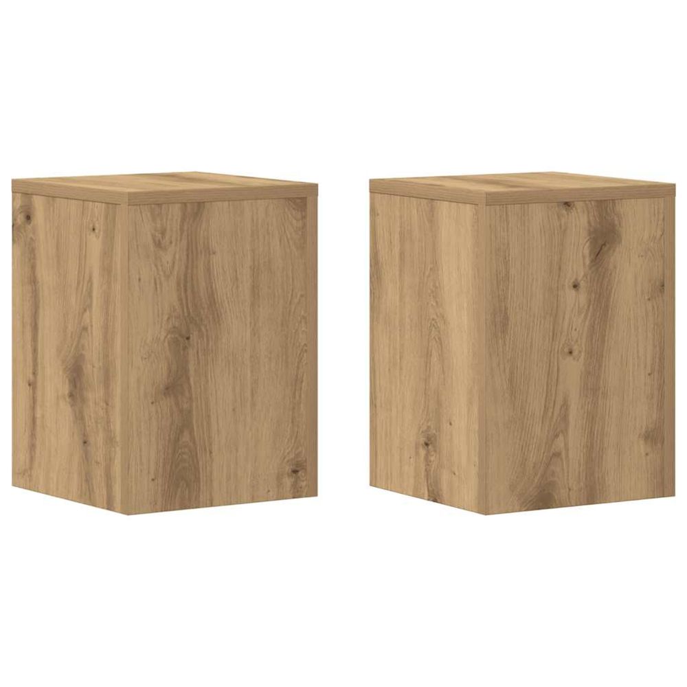 Support de plante 2 pièces chêne 25 x 25 x 35 cm