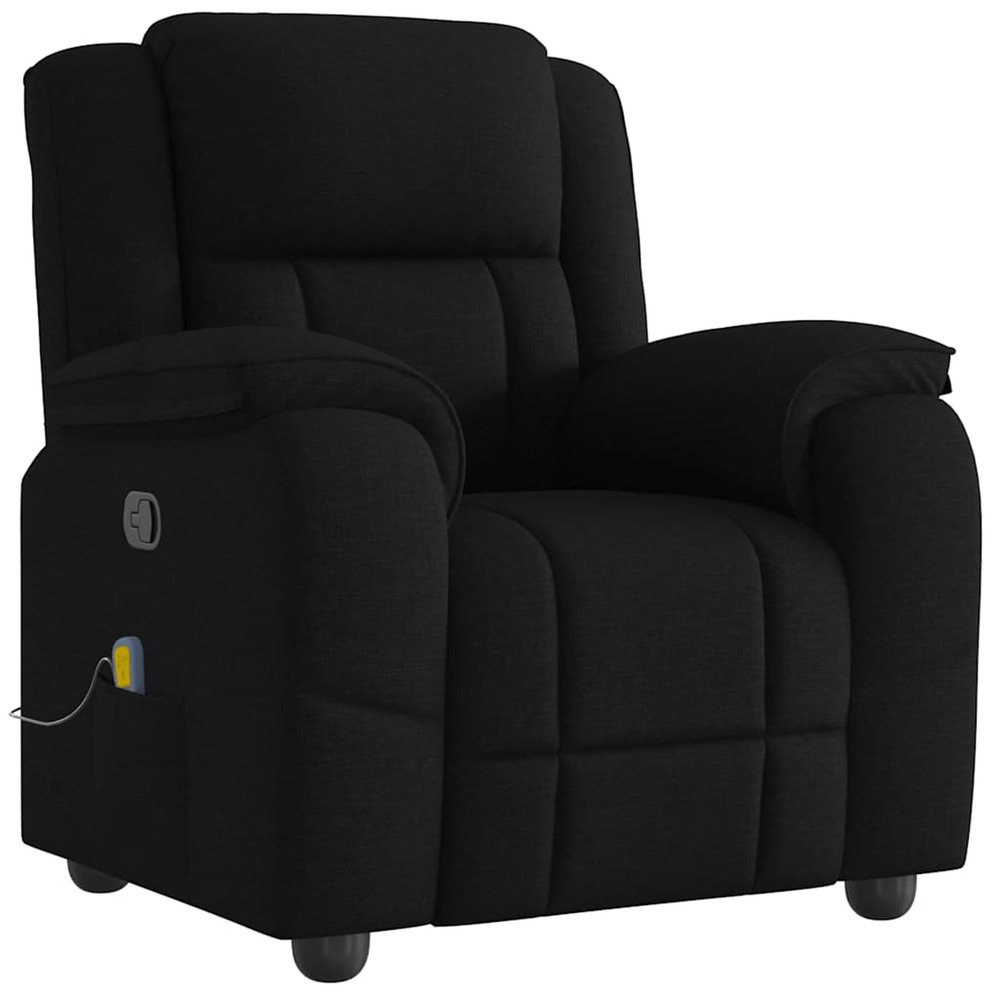 Fauteuil de massage inclinable noir tissu