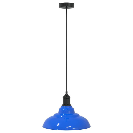 Lampe suspendue réglable hauteur e27 bleu foncé ø 31 cm métal