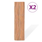 Clôtures en bambou 2 pcs 100x400 cm