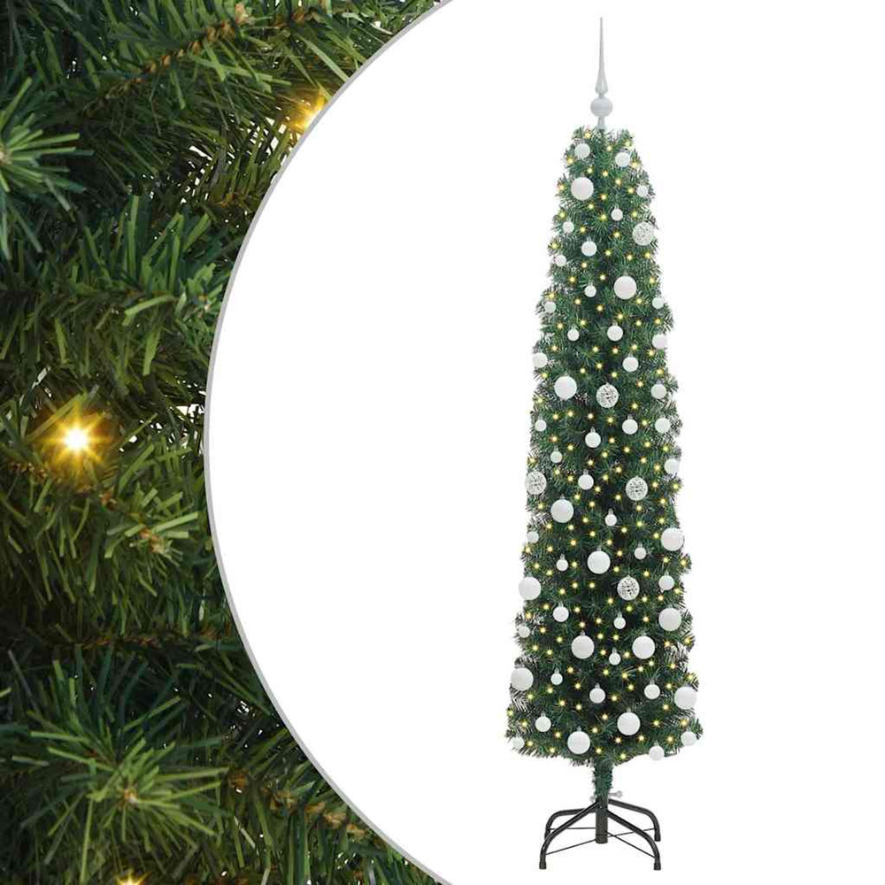 Sapin de noël artificiel vert 180 cm pvc et acier et plastique