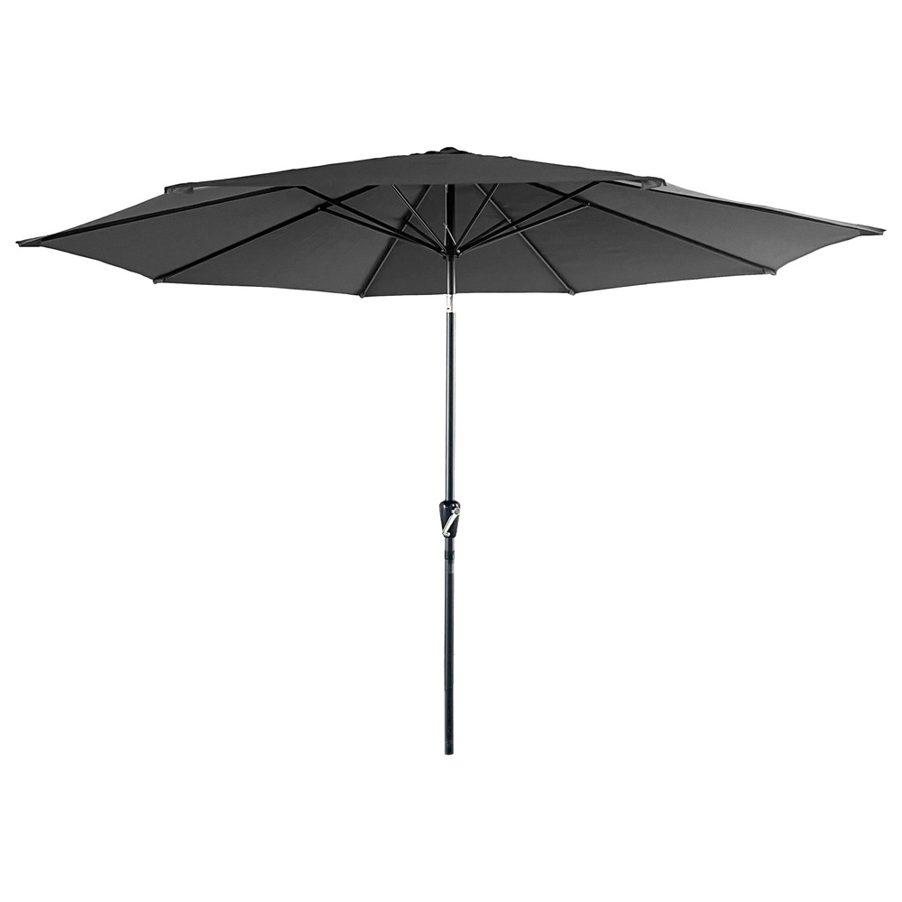 Parasol droit hapuna rond 3,30m de diamètre gris