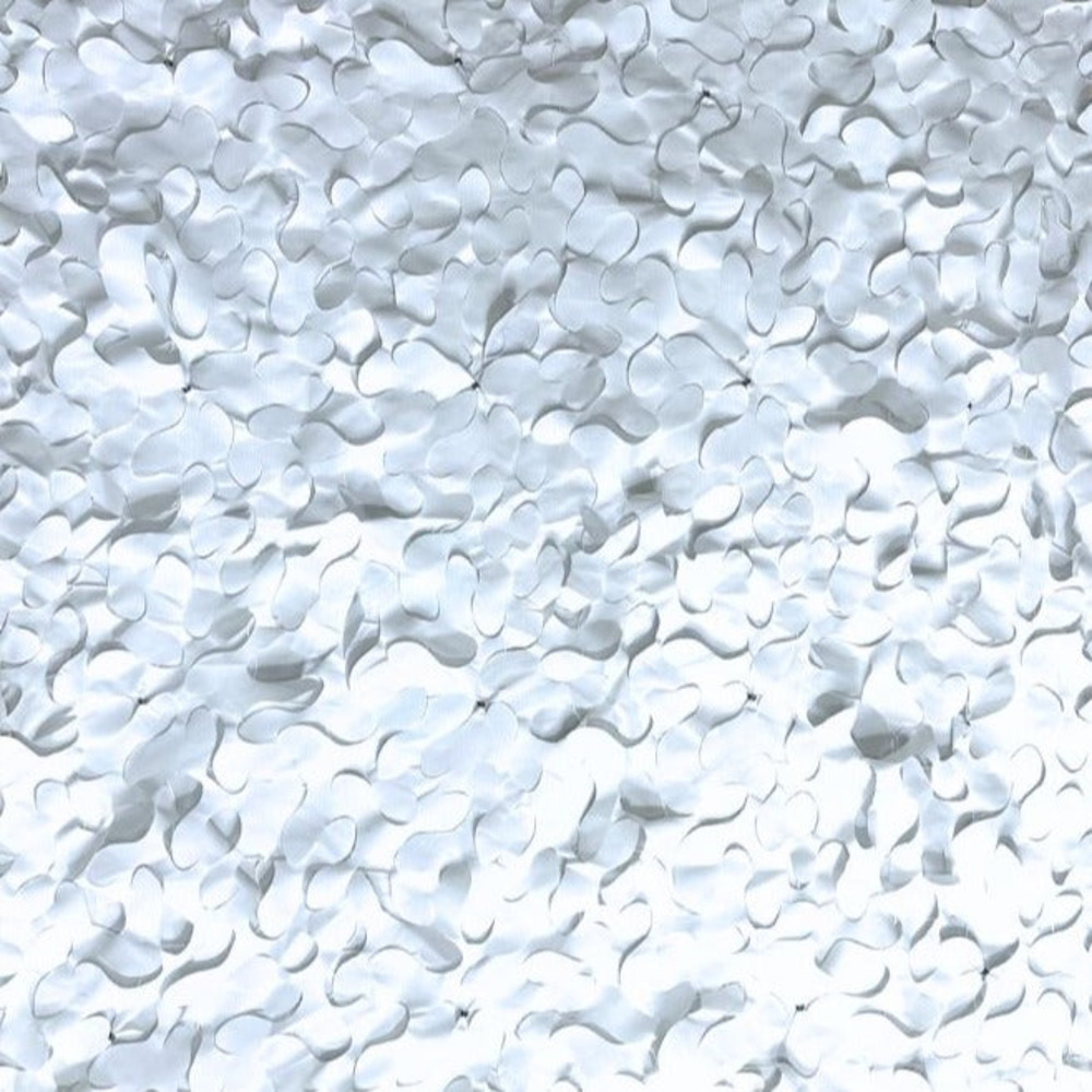 Filet de camouflage renforcé câble acier blanc 3x4m
