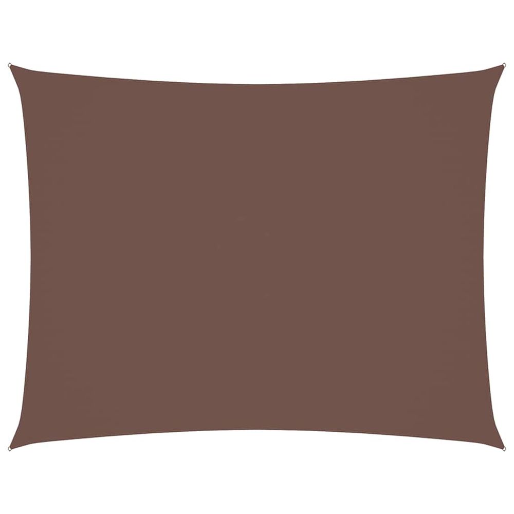 Voile de parasol tissu oxford rectangulaire 4x5 m marron