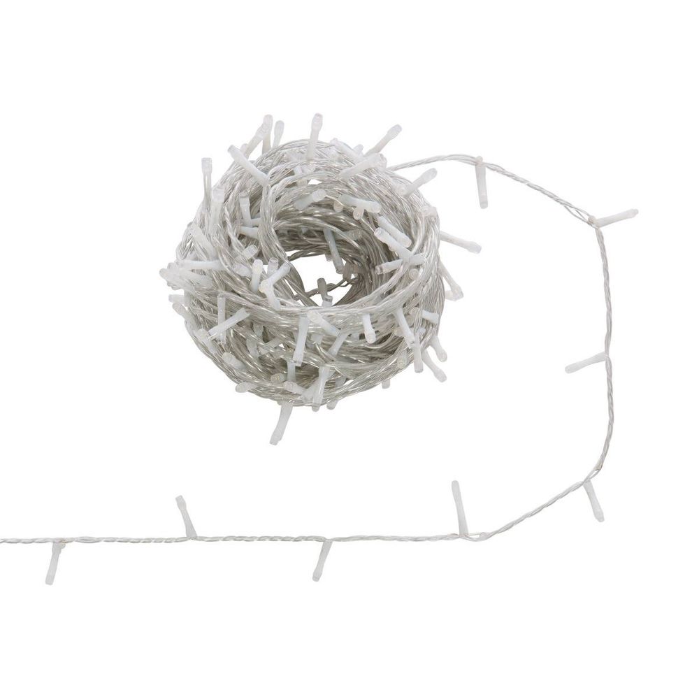 Guirlande lumineuse d'extérieur 20 m 267 led blanc froid et blanc chaud fil transparent 13 fonctions avec minuteur sur secteur