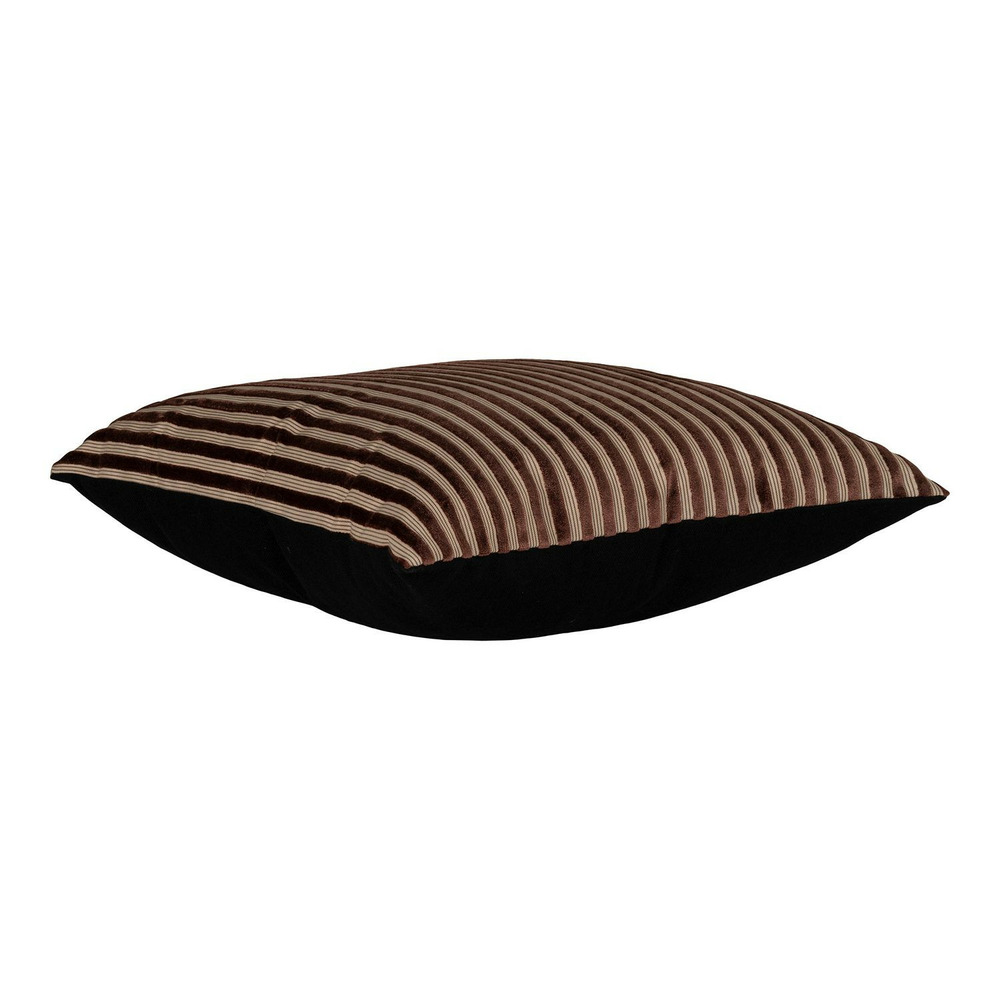 Coussin carré beige et marron 45 x 45 cm
