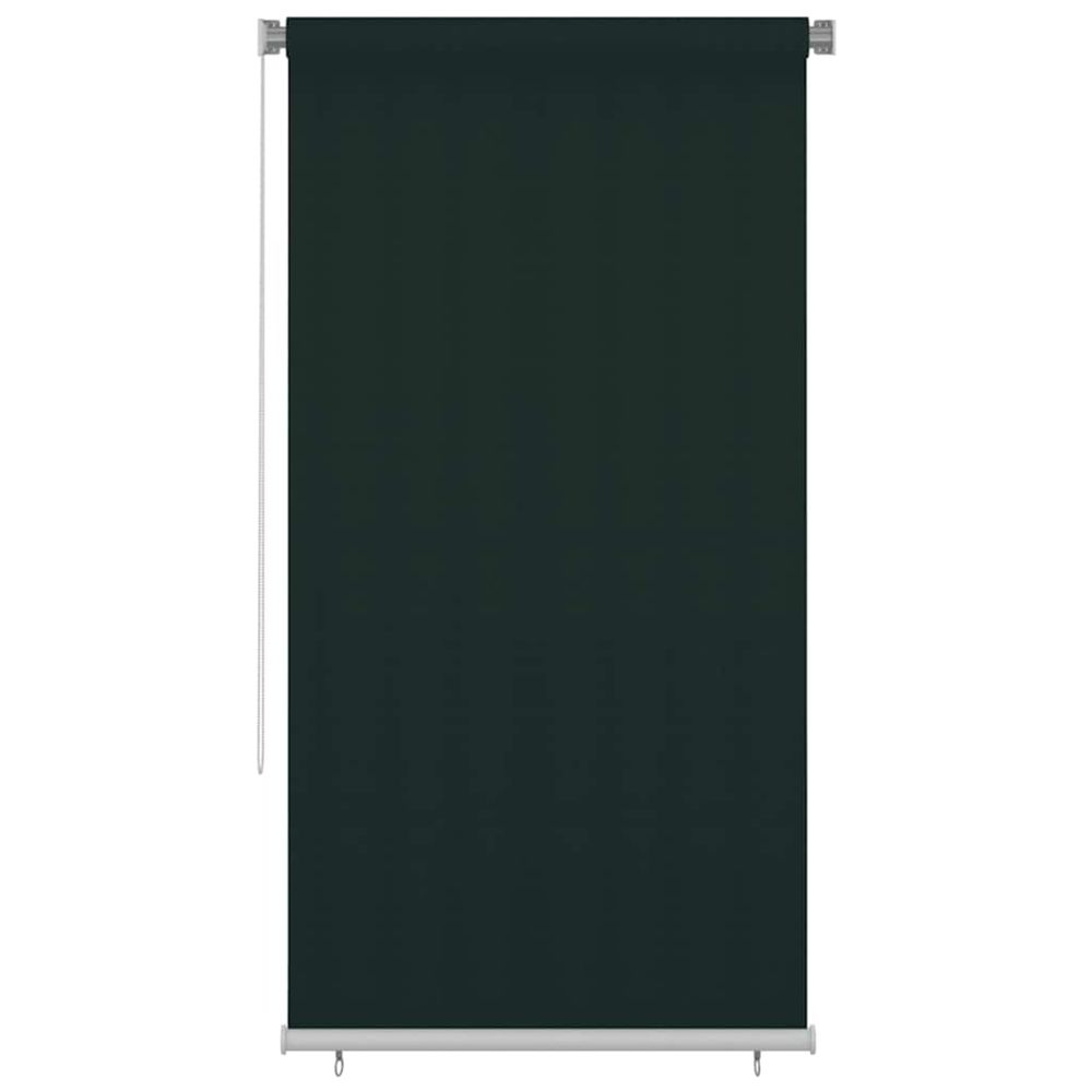 Store roulant d'extérieur 125 (l) x 230 (h) cm vert foncé hdpe