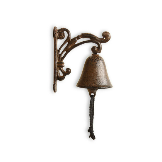 Cloche fonte fonte marron - décoration d'autrefois