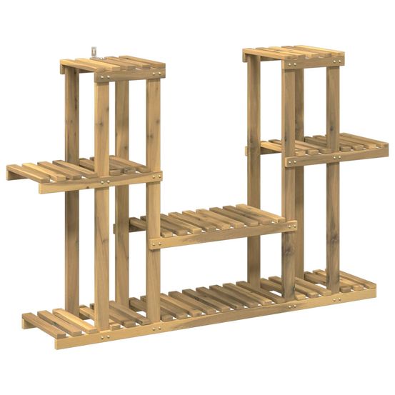 Support de plante blanc 123 x 25 x 78,5 cm bois d'acacia massif