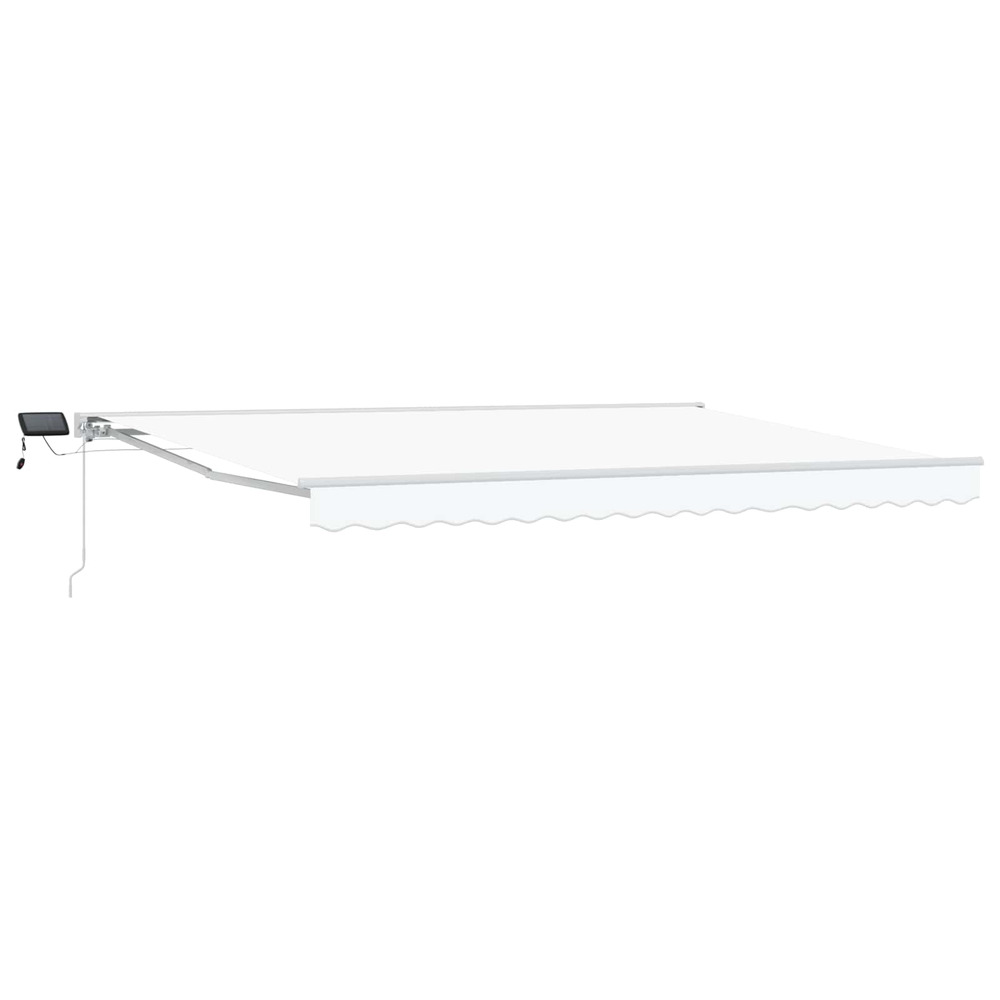 Cadre de store manuel avec leds blanc 4 × 3 m