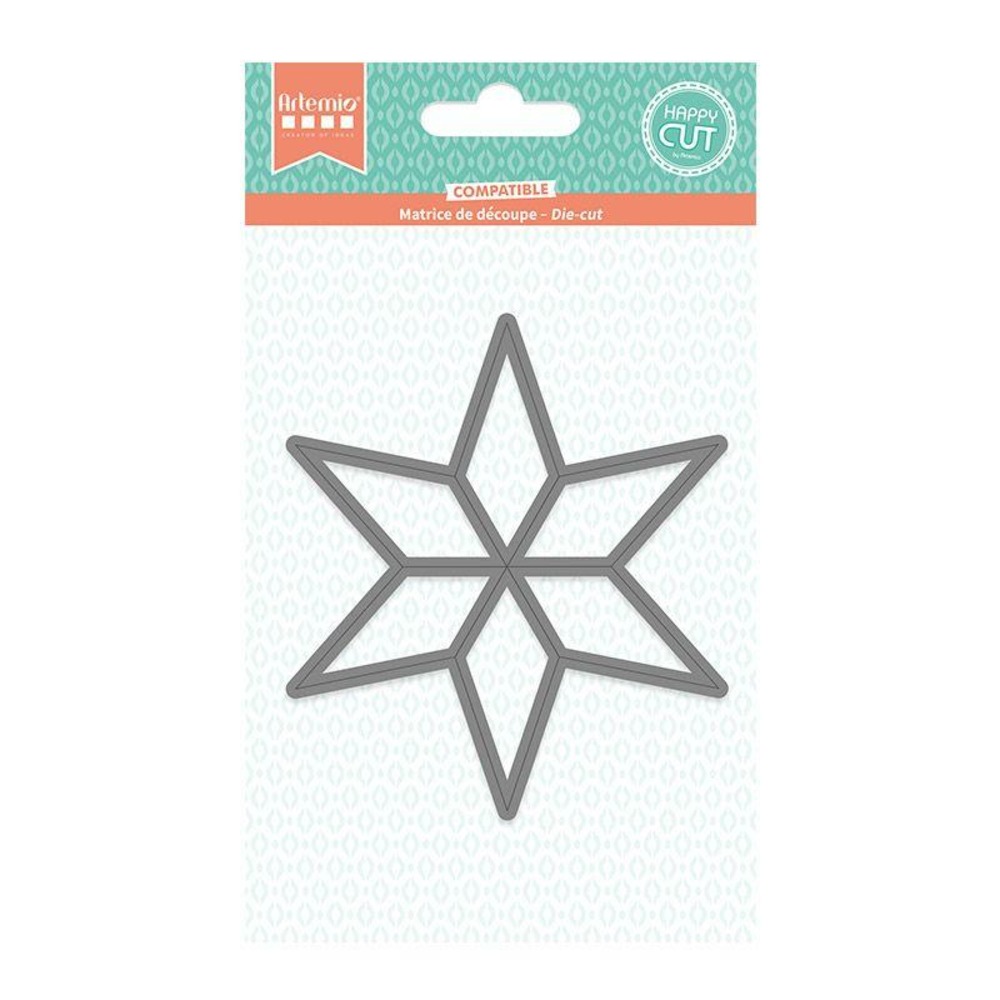Matrice de découpe merry christmas - etoile 10,5 x 9,2 cm