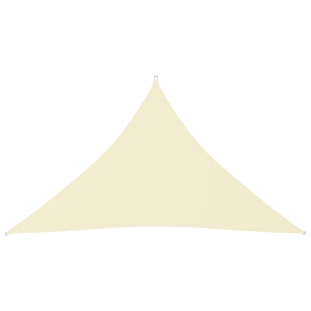 Voile d'ombrage parasol tissu oxford triangulaire 4 x 4 x 5,8 m crème