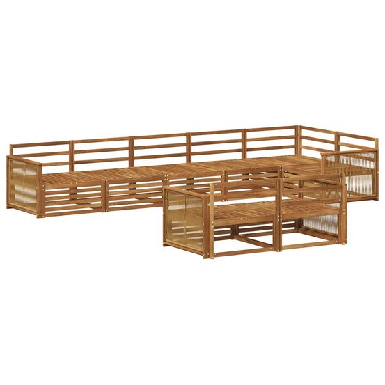 Ensemble de canapés d'extérieur 8 pc naturel
