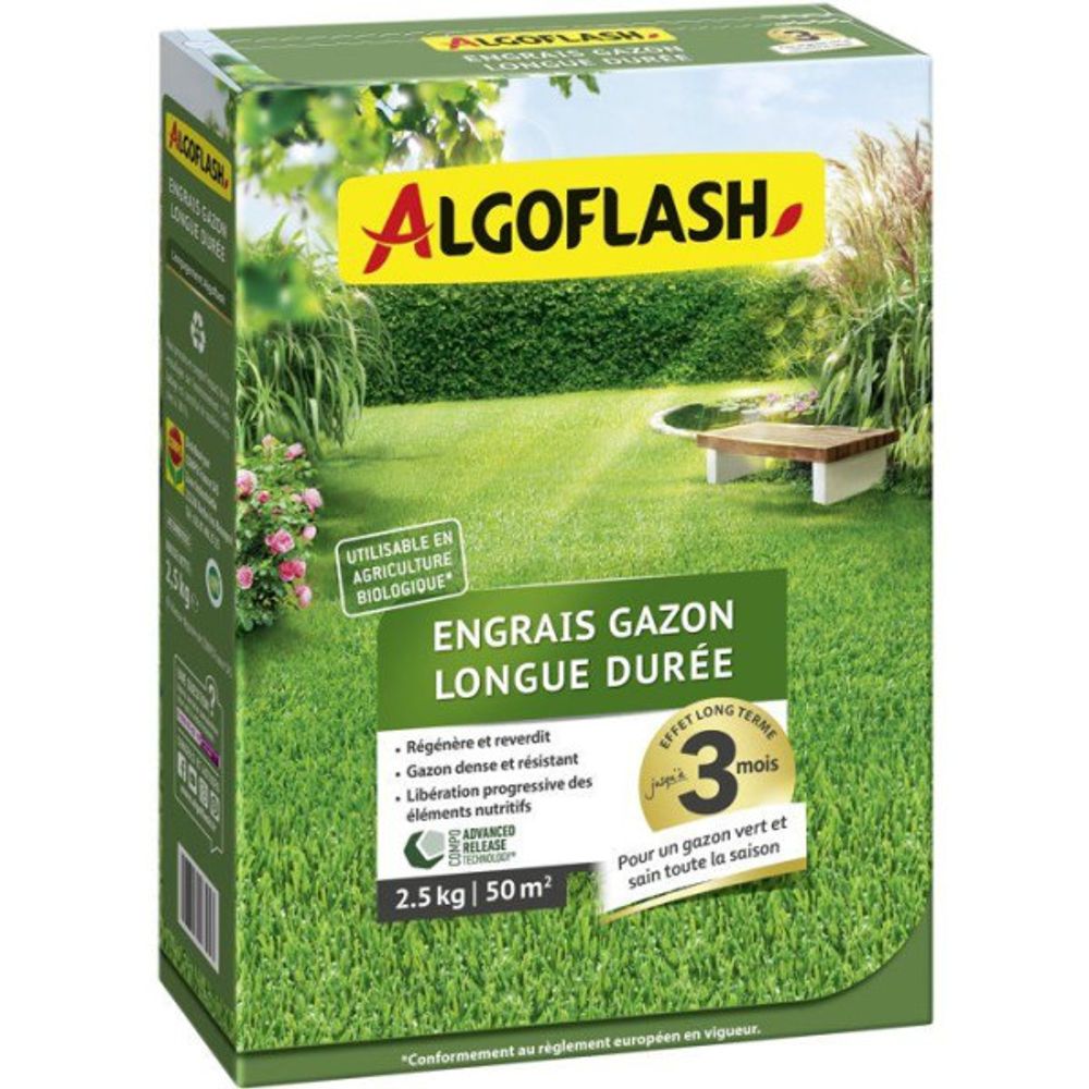 Engrais gazon - - longue durée - 2,5 kg
