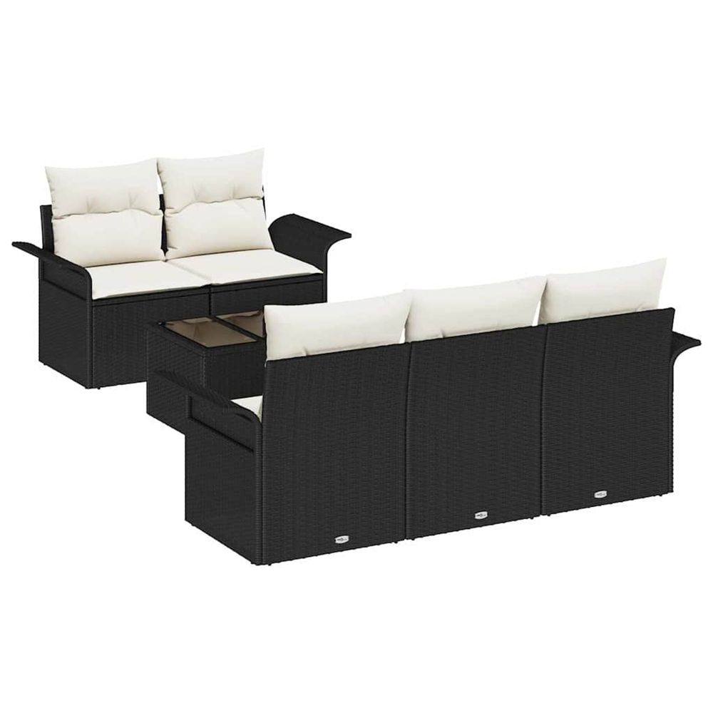 Ensemble de canapé de jardin 6 pc 5-nombre de places