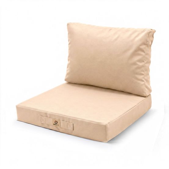 Coussins pour salon de jardin déhoussable 50x50cm beige