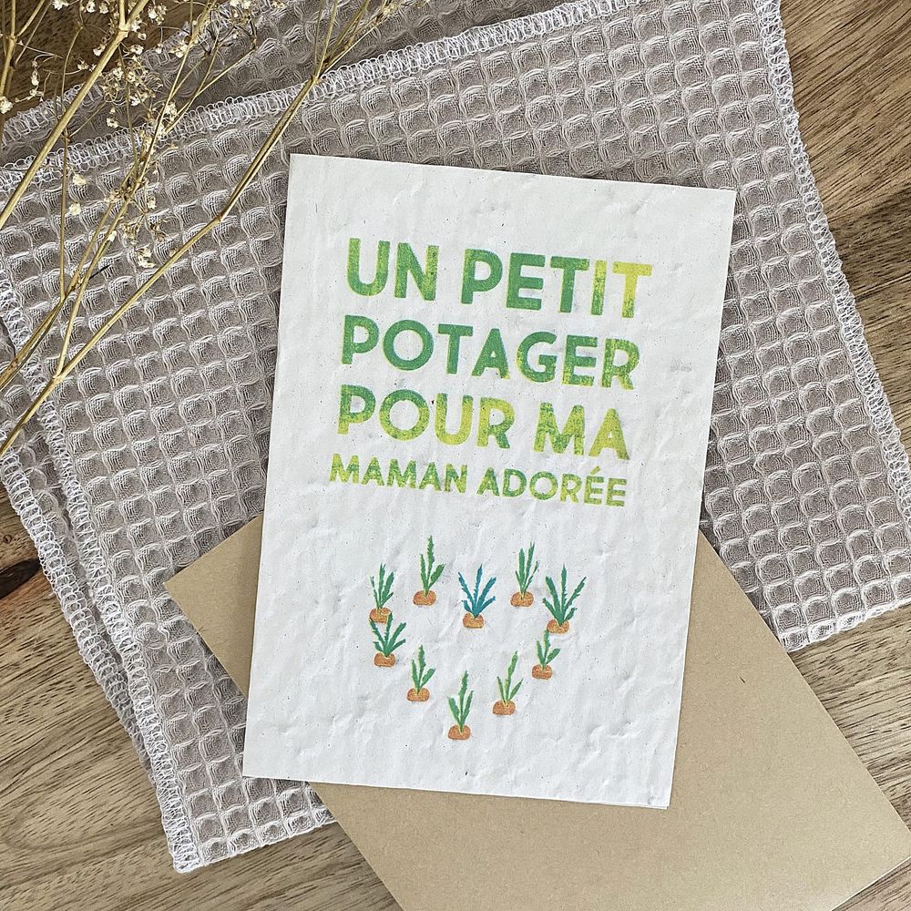 Carte ensemencée à planter - potager