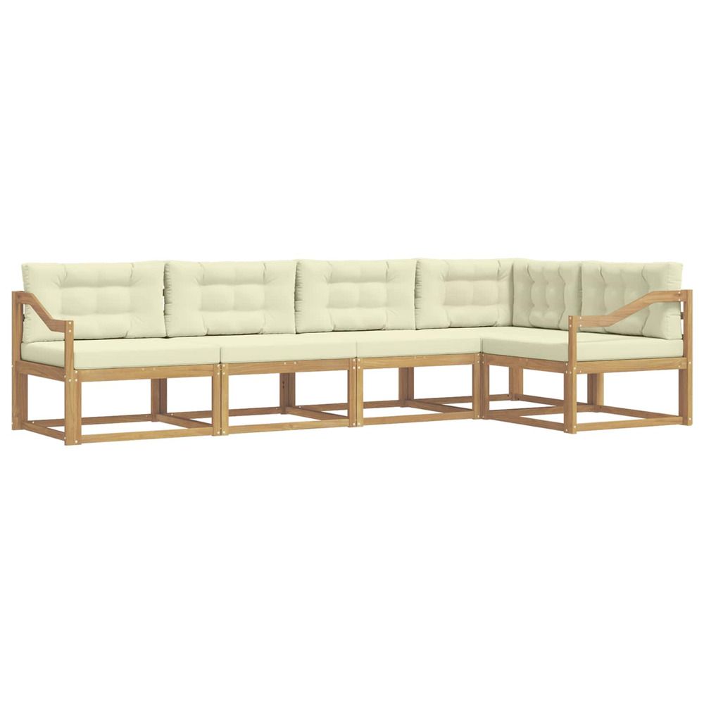 Ensemble de canapés d'extérieur 4 pc blanc et crème polyester
