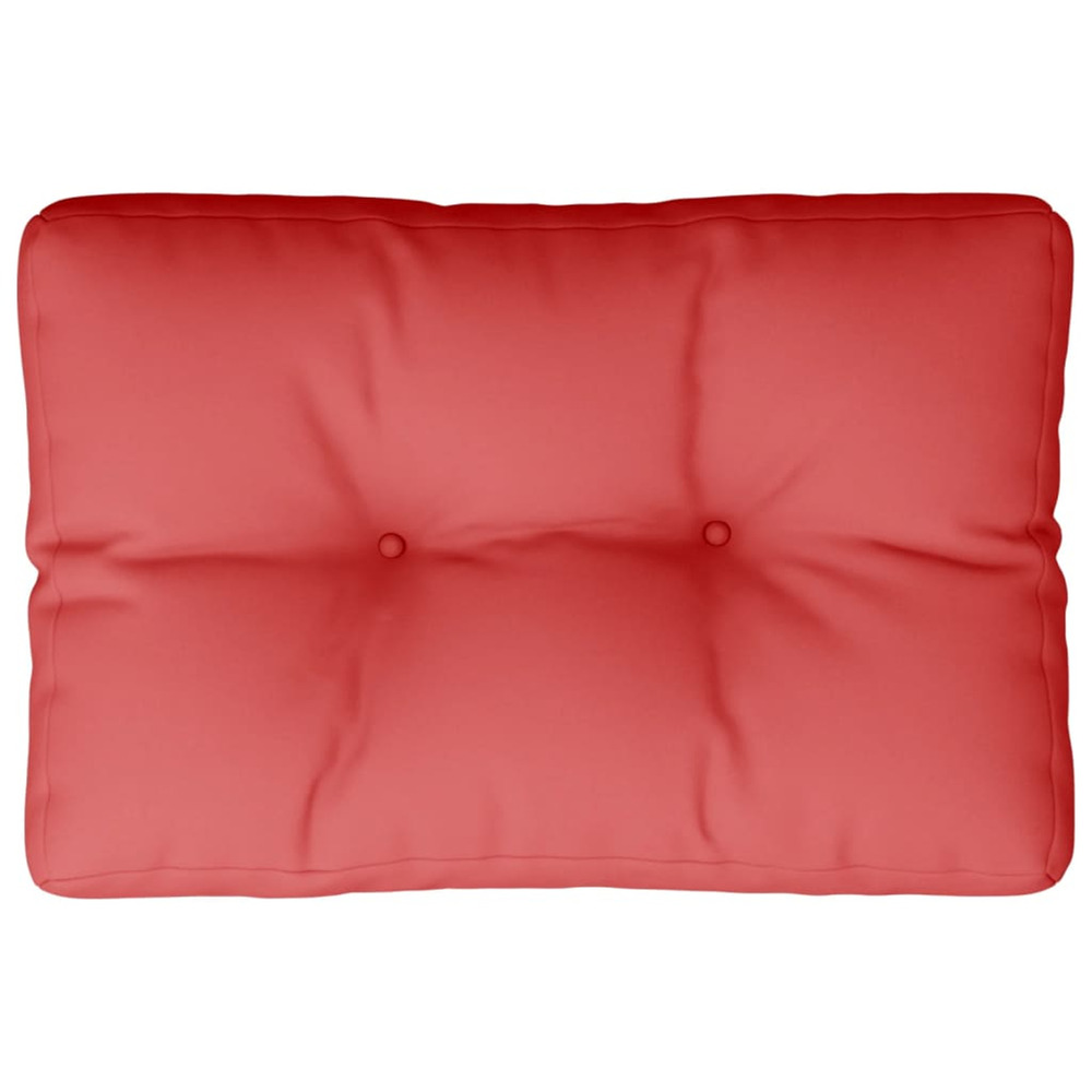 Coussin de palette rouge 60x40x12 cm tissu